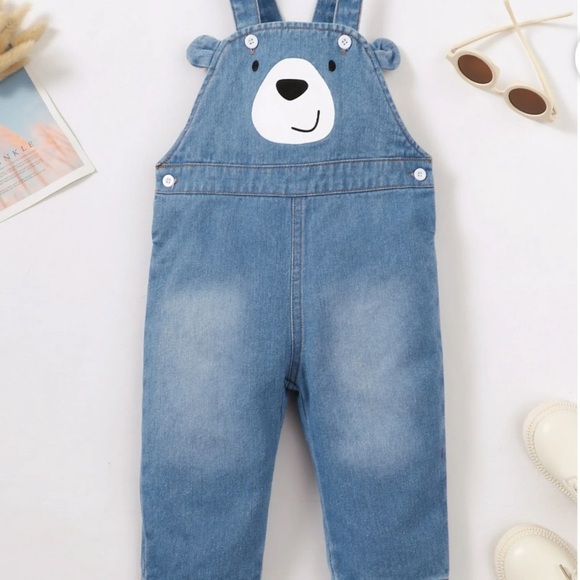 SHEIN Blue Denim Overalls with Relaxed Fit Size 2-3Y - Picture 1 of 6